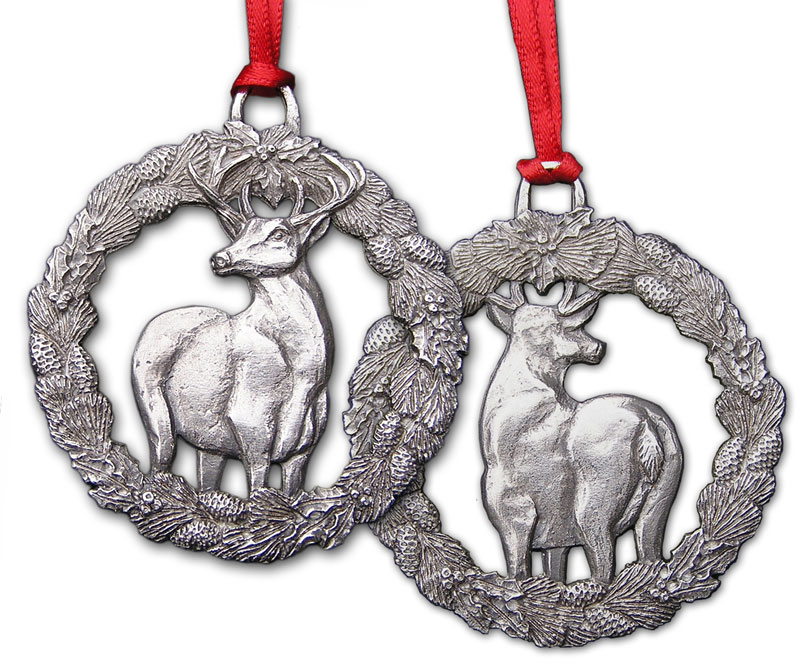 Buck in Wreath ornament