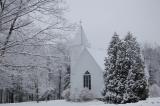 Hillsborough Center Church in the Snow