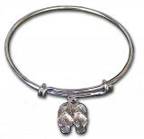 Bangle Bracelet with FlipFlops charm