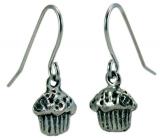 Pewter Muffin Earrings