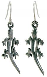 Pewter Lizard Earrings