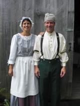 Camille & Jon in eriod costume for the Living History Event