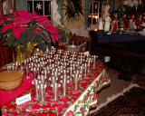 64 Pewter Shrub Cups assembled for a New Years celebration