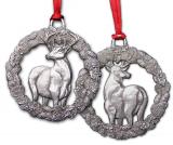 Buck in Wreath ornament (front & back)