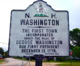 Historic Washington, NH sign