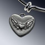 Winged Heart Charm