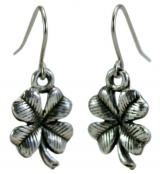 Photo of Pewter Four-Leaf Clover Earrings 