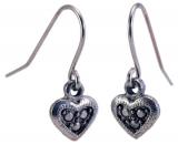 Photo of Small Pewter Heart Earrings