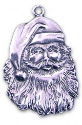 Pewter Santa Ornament