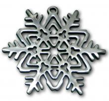 Photo of Geometric Snowflake Pewter Ornament