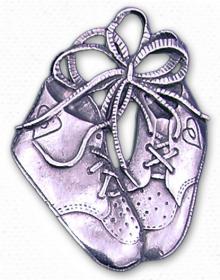 Pewter Baby Shoes Ornament