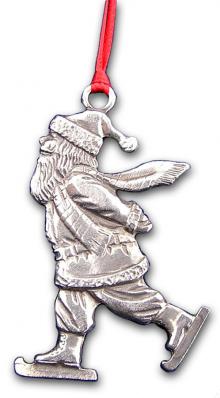 Santa on Skates Ornament