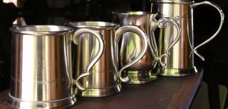 photo of pewter mugs