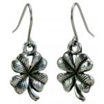 Photo of Pewter Four-Leaf Clover Earrings 