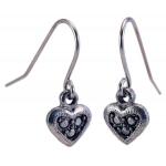 Photo of Small Pewter Heart Earrings