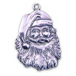 Pewter Santa Ornament