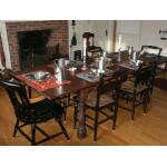 Photo of Elegant Dining Table with Pewter Settings