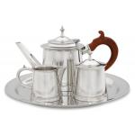 Photo of William Will Pewter Tea Service, Rosewood Handle