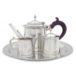 Photo of William Will Pewter Tea Service, Ebony Handle