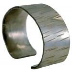 Photo of Wide Birch Pewter Bracelet