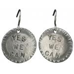 Photo of Pewter Yes We Can Earrings