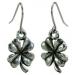 Photo of Pewter Four-Leaf Clover Earrings 