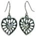 Photo of Large Pewter Heart Earrings