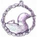 Pewter Loons in Wreath Ornament